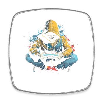 Amateurs de jeux - Magnet carré - blanc - Devant