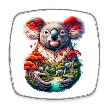 Koala - Square fridge magnet - white - Front