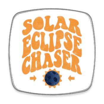 Solar eclipse chaser - Viereckiger Kühlschrankmagnet - Weiß - Vorne