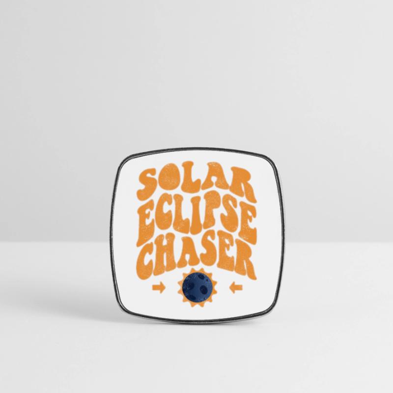 Solar eclipse chaser Square fridge magnet
