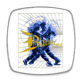 Bachata Social Perspective Festivals - Square fridge magnet - white - Front