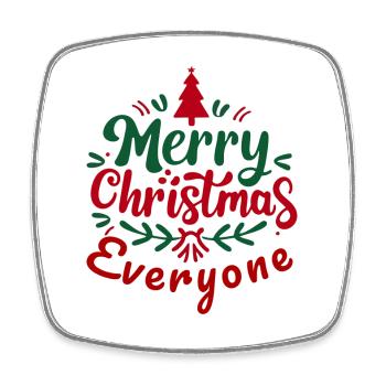 Weihnachten Weihnachten Weihnachten Weihnachten Weihnachten - Viereckiger Kühlschrankmagnet - Weiß - Vorne