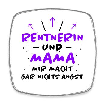 Rentnerin Spruch Ruhestand Oma Rentnerin Geschenk - Viereckiger Kühlschrankmagnet - Weiß - Vorne