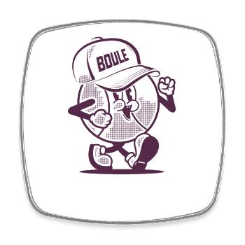 Boule de pétanque pour le Boule de pétanque Cap Boule - Magnet carré - blanc - Devant