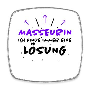 Masseurin Spruch Beruf Lustiges Masseurin Geschenk - Viereckiger Kühlschrankmagnet - Weiß - Vorne