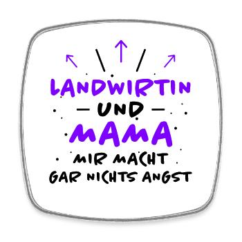 Landwirtin Spruch Fun Lustiges Landwirtin Geschenk - Viereckiger Kühlschrankmagnet - Weiß - Vorne