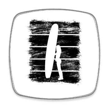 Surfer Girl - Square fridge magnet - white - Front