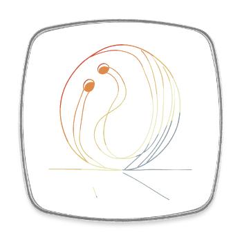 Oldschool Bowling - Square fridge magnet - white - Front
