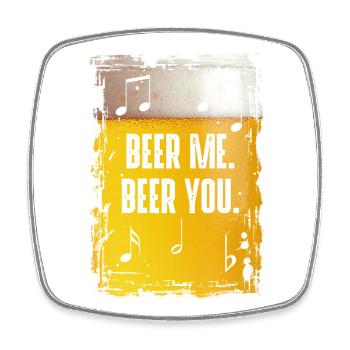 Beer Me Beer You - Square fridge magnet - white - Front