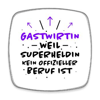 Gastwirtin Spruch Kneipe Witz Gastwirtin Geschenk - Viereckiger Kühlschrankmagnet - Weiß - Vorne