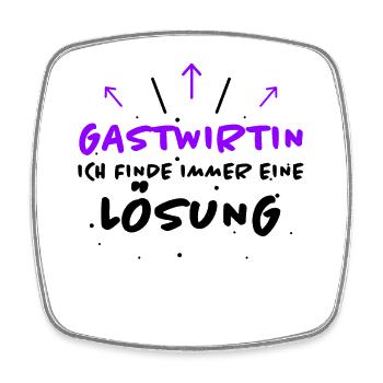 Gastwirtin Spruch Kneipe Witz Gastwirtin Geschenk - Viereckiger Kühlschrankmagnet - Weiß - Vorne