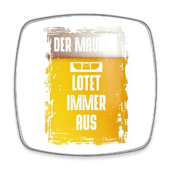 Der Maurer | Lotet Immer Aus! - Viereckiger Kühlschrankmagnet - Weiß - Vorne