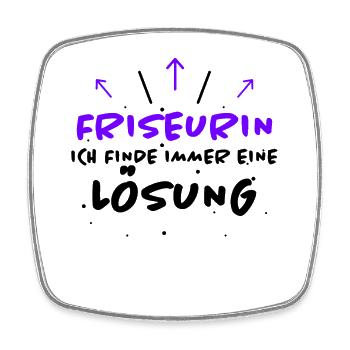 Friseurin Spruch Friseur Lustig Friseurin Geschenk - Viereckiger Kühlschrankmagnet - Weiß - Vorne