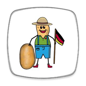 Arachide Allemagne Pomme de terre Légumes Pays Agriculteurs - Magnet carré - blanc - Devant