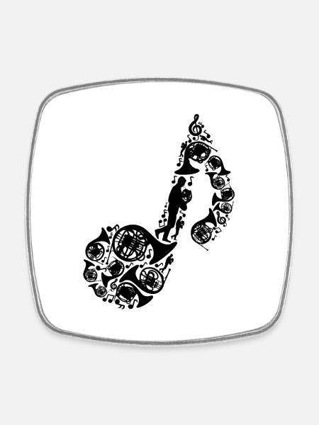 Clairon - Magnet carré - blanc