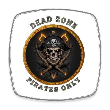 Dead Zone v1 - Viereckiger Kühlschrankmagnet - Weiß - Vorne
