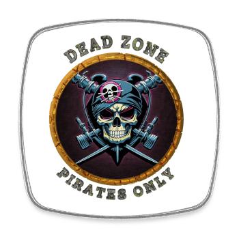 Dead Zone v5 - Viereckiger Kühlschrankmagnet - Weiß - Vorne