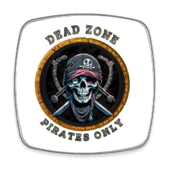 Dead Zone v8 - Viereckiger Kühlschrankmagnet - Weiß - Vorne