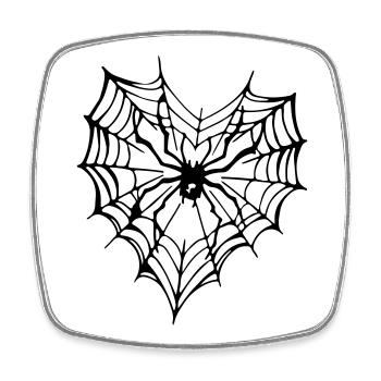 Spinnen Tattoo - Spider Tattoo - Viereckiger Kühlschrankmagnet - Weiß - Vorne