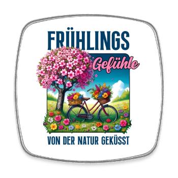 Frühling Gartenparty Outfit Natur Geschenk - Viereckiger Kühlschrankmagnet - Weiß - Vorne