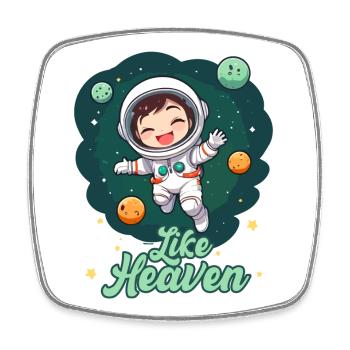 Like Heaven - Astronaut - Square fridge magnet - white - Front