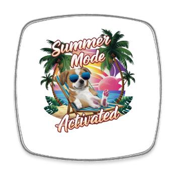 Éblouissante élégance canine mode summer activated - Magnet carré - blanc - Devant