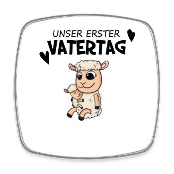 Vatertag Motiv - erster Vatertag Geschenk - Viereckiger Kühlschrankmagnet - Weiß - Vorne