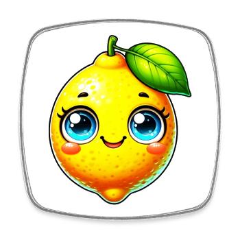 Citron Citrons - Magnet carré - blanc - Devant