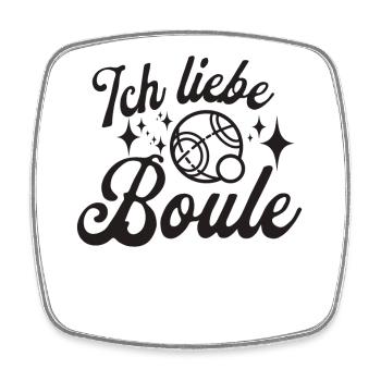 J’adore la pétanque ! Boules de pétanque Boules de pétanque - Magnet carré - blanc - Devant