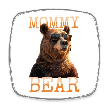 Mommy Bear Mama Bär Bärin Muttertag Grizzly Bären - Viereckiger Kühlschrankmagnet - Weiß - Vorne