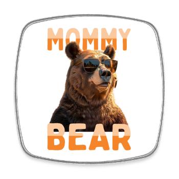 Mommy Bear Mama Bär Bärin Muttertag Grizzly Bären - Viereckiger Kühlschrankmagnet - Weiß - Vorne