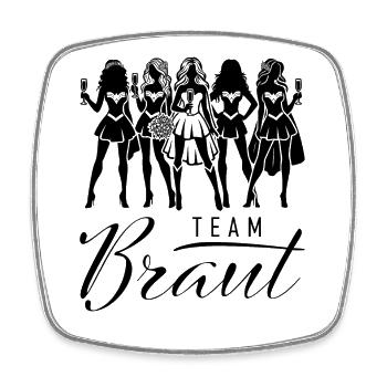 Team Braut Outfit JGA Junggesellenabschied Party - Viereckiger Kühlschrankmagnet - Weiß - Vorne