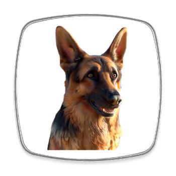 Schäferhund Hund Liebe Deutscher Schäferhund Hunde - Viereckiger Kühlschrankmagnet - Weiß - Vorne