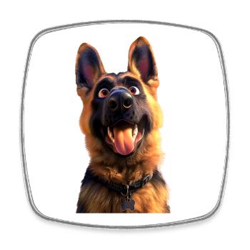 Schäferhund Hund Liebe Deutscher Schäferhund Hunde - Viereckiger Kühlschrankmagnet - Weiß - Vorne