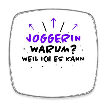Joggerin Spruch Laufen Joggen Joggerin Geschenk - Viereckiger Kühlschrankmagnet - Weiß - Vorne