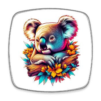 Koala - Viereckiger Kühlschrankmagnet - Weiß - Vorne