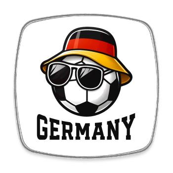 Soccer Germany Fan Flag Team Team - Square fridge magnet - white - Front