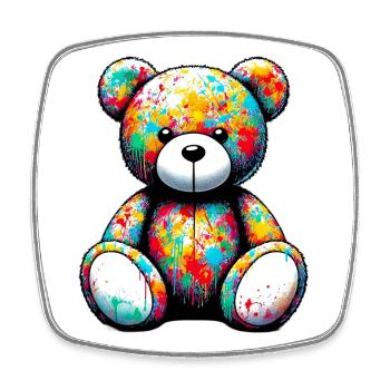 Orso orsacchiotto Teddybär - Viereckiger Kühlschrankmagnet - Weiß - Vorne