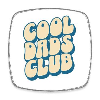 Cool Dads Club Papa Vater Vatertag - Viereckiger Kühlschrankmagnet - Weiß - Vorne