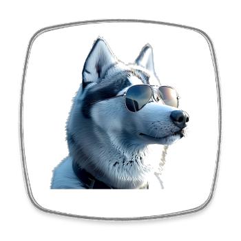 Husky Hunde Liebhaber Hund Liebe Siberian Huskys - Viereckiger Kühlschrankmagnet - Weiß - Vorne
