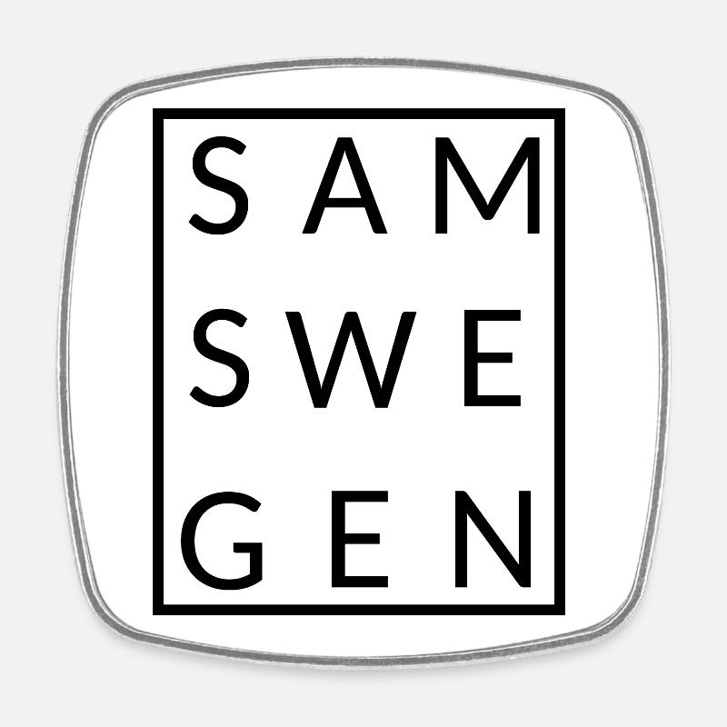 Samswegen framed - Square fridge magnet - white