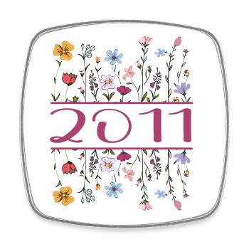 2011 Legendär Seit 2011 Geburtstag 2011 Frauen - Viereckiger Kühlschrankmagnet - Weiß - Vorne