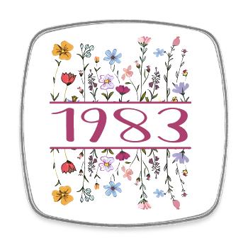 1983 Legendary Since 1983 Birthday 1983 Women - Square fridge magnet - white - Front