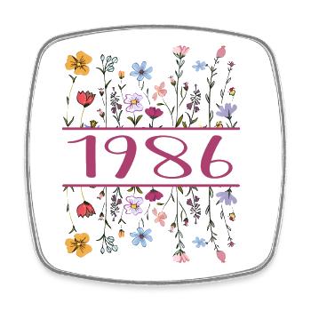 1986 Legendary Since 1986 Birthday 1986 Women - Square fridge magnet - white - Front
