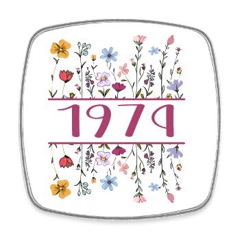 1974 Legendary Since 1974 Birthday 1974 Women - Square fridge magnet - white - Front