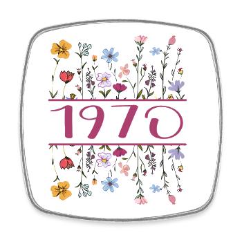 1970 Legendary Since 1970 Birthday 1970 Women - Square fridge magnet - white - Front