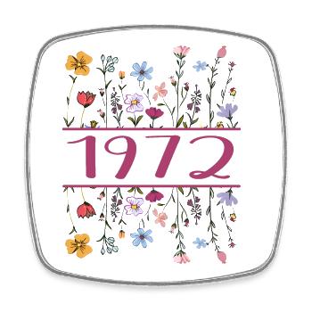 1972 Legendary Since 1972 Birthday 1972 Women - Square fridge magnet - white - Front