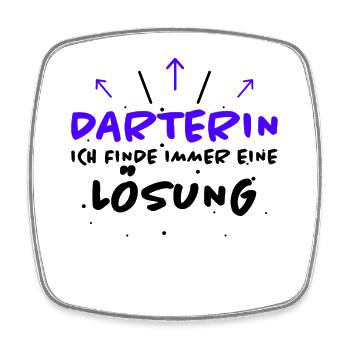 Darterin Spruch Dartspielerin Darterin Geschenk - Viereckiger Kühlschrankmagnet - Weiß - Vorne