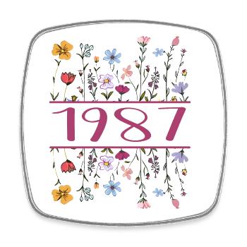 1987 Légendaire Depuis 1987 Anniversaire 1987 Femmes - Magnet carré - blanc - Devant