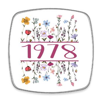 1978 Legendary Since 1978 Birthday 1978 Women - Square fridge magnet - white - Front